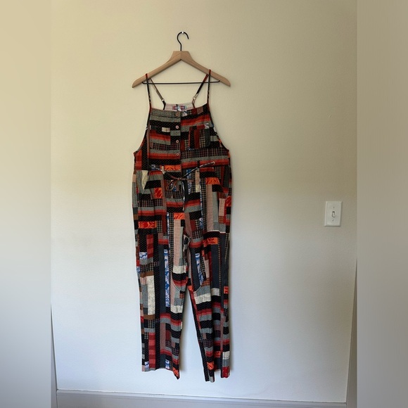 URBAN OUTFITTERS Quilted Patchwork Overall Jumpsuit - Picture 1 of 11